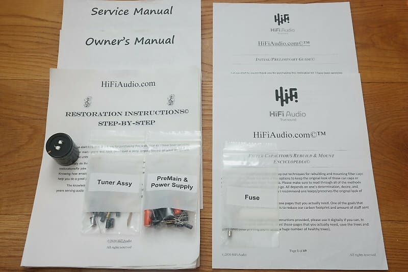 Sansui 551 restoration kit filter capacitor repair rebuild fix  			