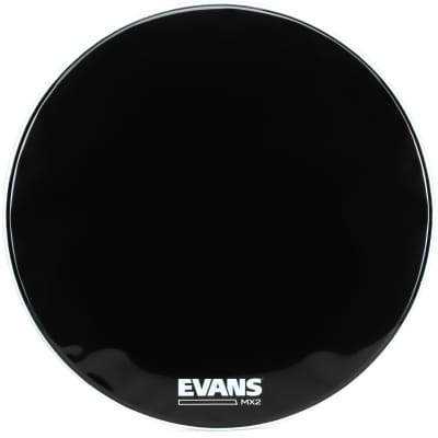 Evans MX2 Black Marching Bass Drumhead - 30 inch image 1