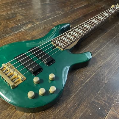 1995 Yamaha BB-N5A 5 String Electric Bass MIJ Emerald Green Nathan East image 4
