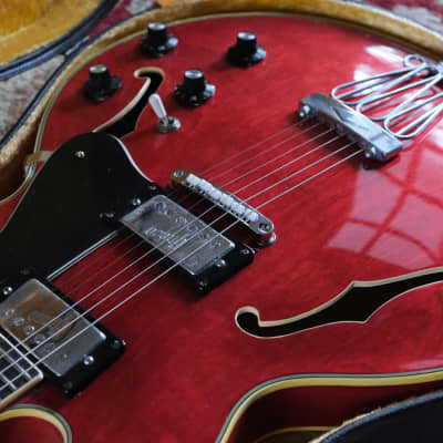 Greco ES300 SA500R 1973 - Ruby Red Hollow Body image 9