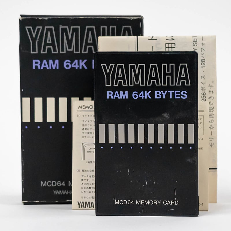 Yamaha Ram 64k Bytes MCD64 Memory Card with Box and Manual