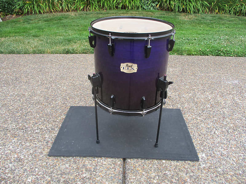 Pearl ELX 14 X 14 Floor Tom On Legs, Violet Lacquer, Very Reverb
