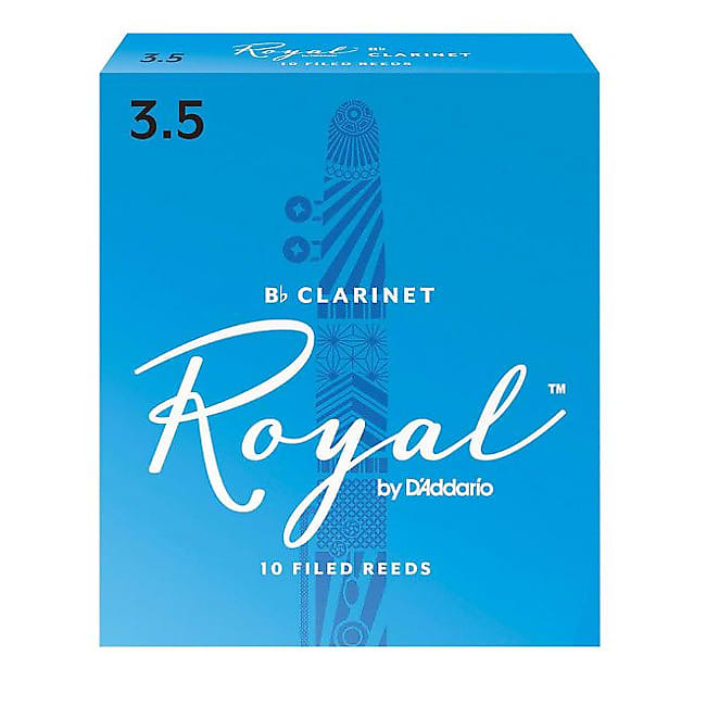 Rico Royal Bb Clarinet Reeds, Box of 10 Strength 3.5 image 1