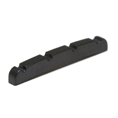 Graph Tech Black TUSQ XL Slotted Nut for 4-String Fender Jazz/J-Bass, PT-1214-00 image 1
