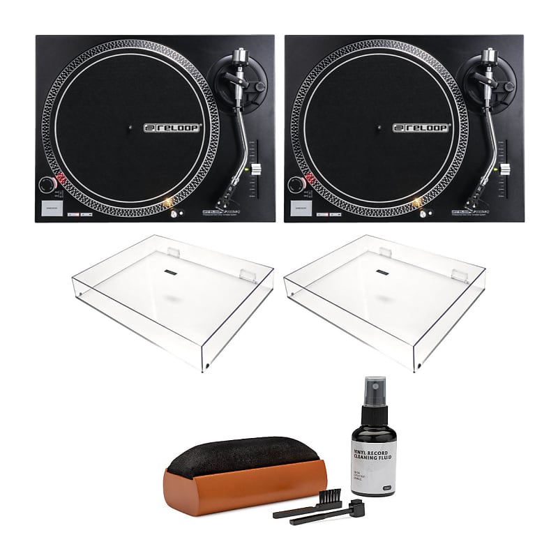 Reloop RP-2000 MK2 Direct Drive DJ Turntable (Pair) with Dust