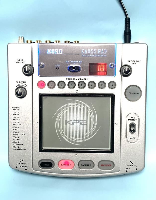 Korg KP2 Kaoss Pad With AC Adapter DJ sampler bpm processor