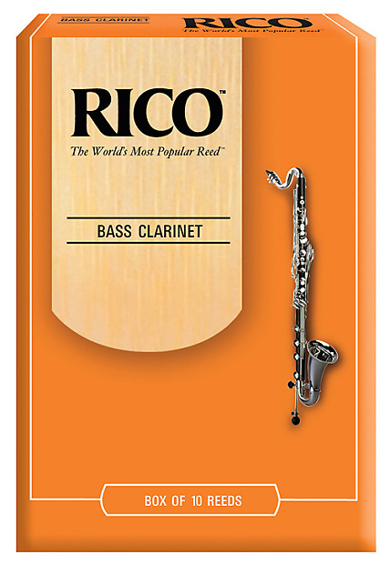 Rico Bass Clarinet Reeds, Strength 1.5, 10-pack image 1