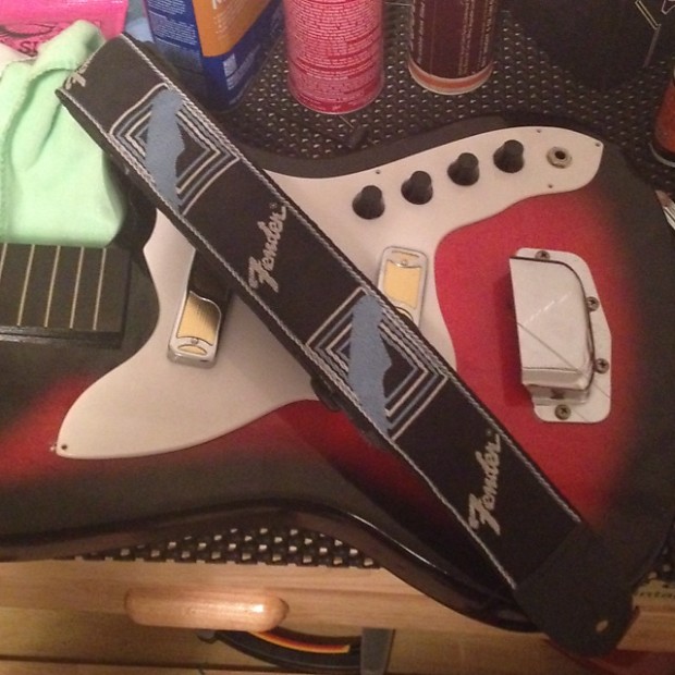 Fender Blue Logo Guitar Strap image 1