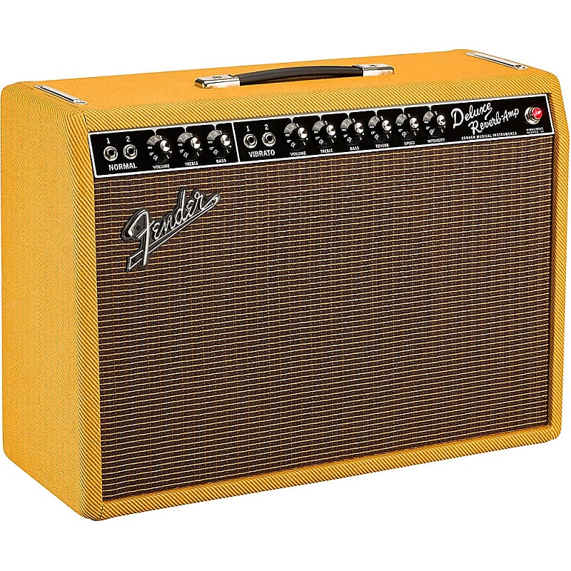 Fender '65 Deluxe Reverb 22W 1x12 Tube Guitar Combo Amp Limited Edition  Pine Regular Tweed