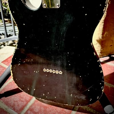 Waterslide Guitars T-Style Coodercaster, PLEK'd. Sunburst Swamp Ash w/Mojo Lap Steel+Teisco-Spec Gold Foil Pickups image 6