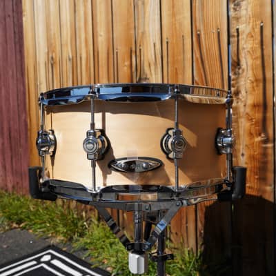 DW Design Series  - Natural Satin Lacquer - 6 x 14" Maple Snare Drum (2023) image 3