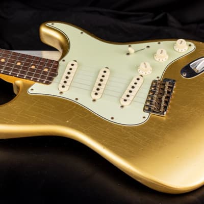 Fender Custom Shop CS 1960 Stratocaster Limited Edition LTD, Journeyman Relic Aged Aztec Gold image 13