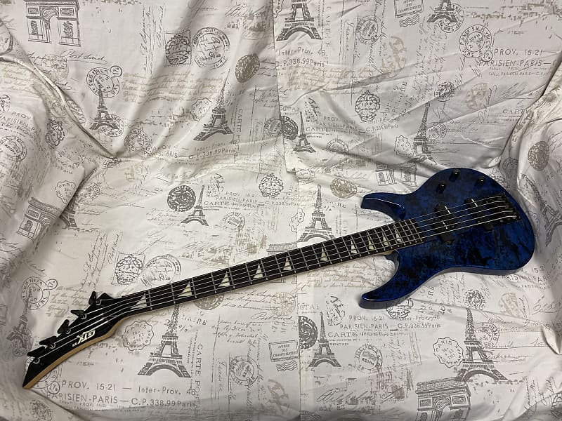 Applause GTX-55 1985 Blue Marble 5-String Bass Made By Ovation