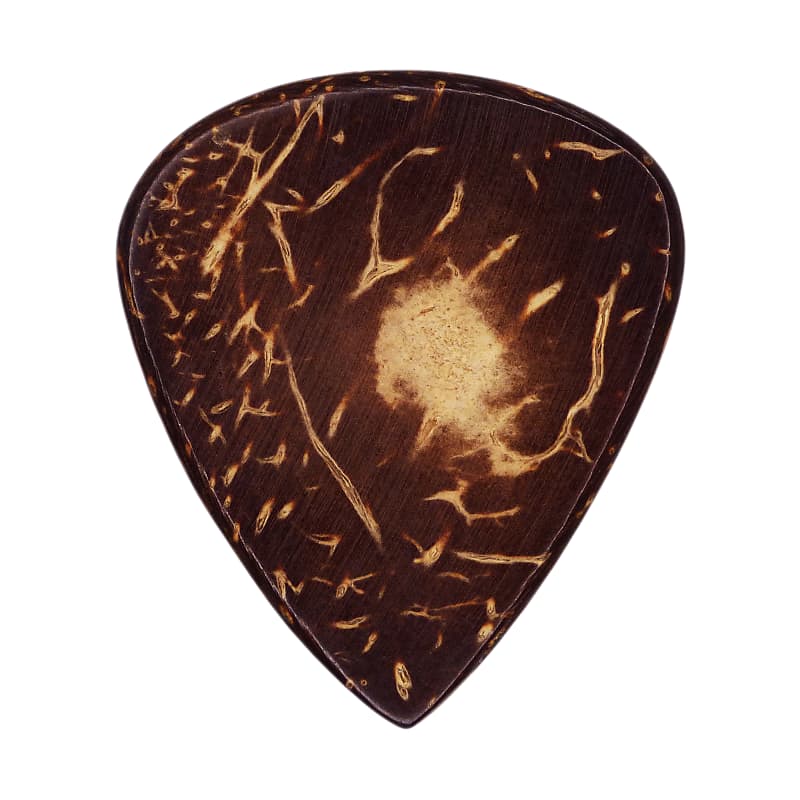 Coconut Palm Shell Guitar Or Bass Pick - 1.5 mm Heavy Gauge - 351 Shape - Natural Finish Handmade Specialty Exotic Plectrum - 6 Pack New image 1
