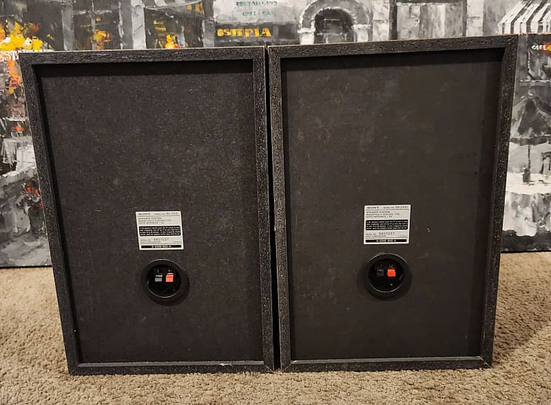 希少 木製 SOUND KEEPER SONY 中古現状 Sony Sony SS-ZX10 Bookshelf Speakers 90s - Grey wood cabinet