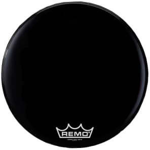 Remo Powermax Black Suede Crimplock Bass Drum Head 32"