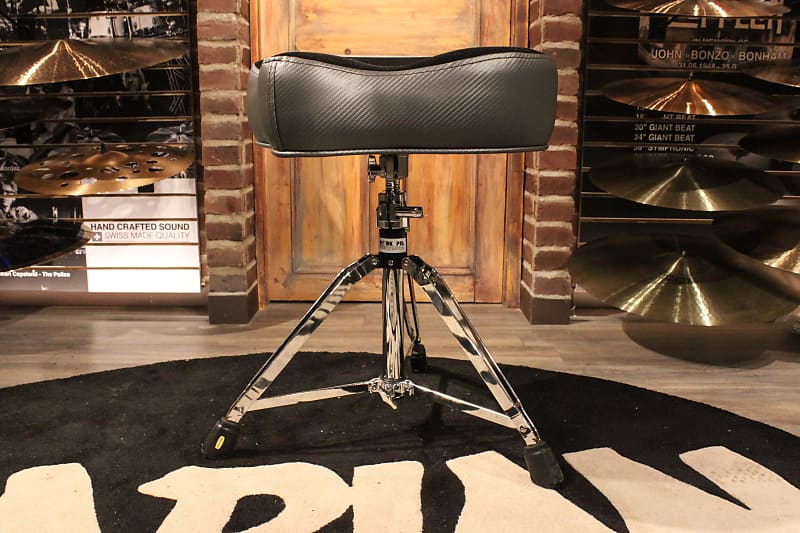 Pork Pie Big Boy Carbon/Black Flat Drum Throne Reverb UK