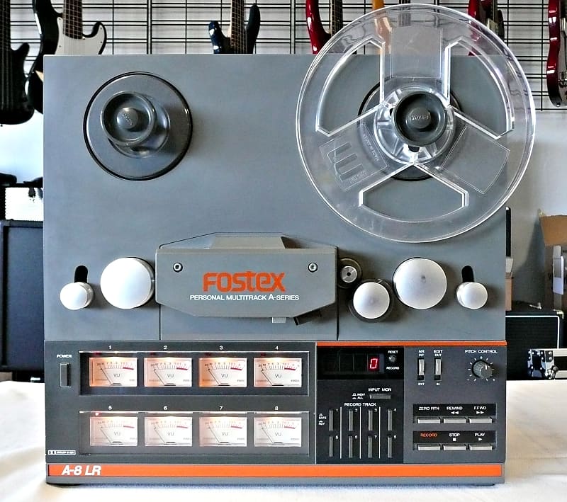 Fostex Model A-8 LR 8 Track 1/4 Inch Reel to Reel Tape Deck with Takeup Reel  and Extra Blank 1/4 Tape Reels - PV Music Inspected and Tested - Excellent  Working and