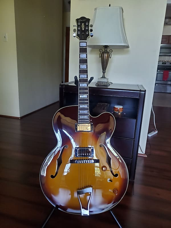 Grote Jazz Electric Guitar Cutaway Hollow Body 2020 Sunburst Reverb