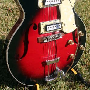 1966 Aria Diamond 1202T in Cherry Sunburst | Reverb