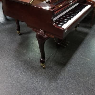 Sojin Baby Grand Piano   Polish Cherry Queen Anne Styling SN G027164 image 5