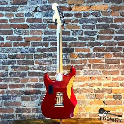 Fender Deluxe Roadhouse Stratocaster Electric Guitar w/ Relic (2015 - Candy Apple Red) image 9
