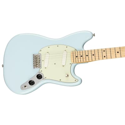 Fender Mustang Electric Guitar (Sonic Blue, Maple Fretboard) image 8
