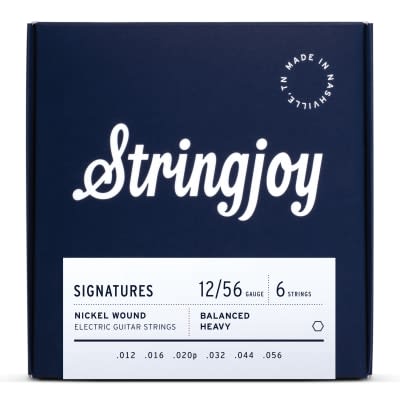 Stringjoy Signatures | Balanced Heavy Gauge (12-56) Nickel Wound Electric Guitar Strings for sale