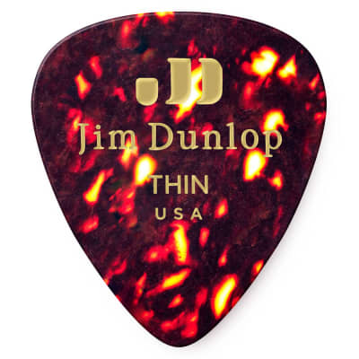 Dunlop Shell Classic Thin Celluloid Guitar Picks 72 Pack 483R05TH image 1