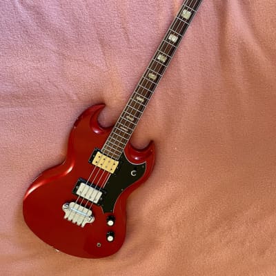 Jedson EB3 rare vintage 1970s Candy Apple Red Made in Japan MIJ image 2