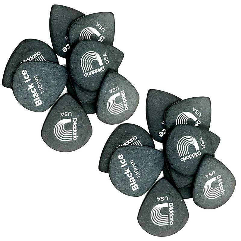 D'Addario - Planet Waves Guitar Picks Black Ice 20 Pack Duralin