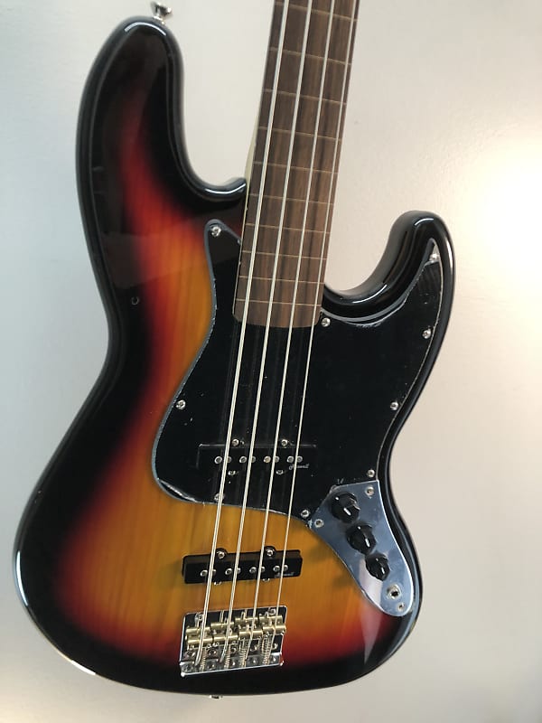 Harley Benton JB-75FL SB 2022 Sunburst FRETLESS 4-String Jazz | Reverb