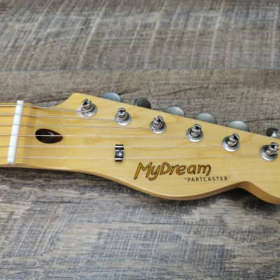 MyDream Partcaster Custom Built - Light Relic Swamp Ash Butterscotch Humbucker image 4