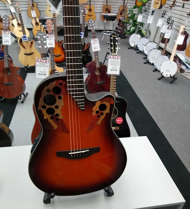 お得セット Celebrity OVATION Elite Sunburst CE44-1