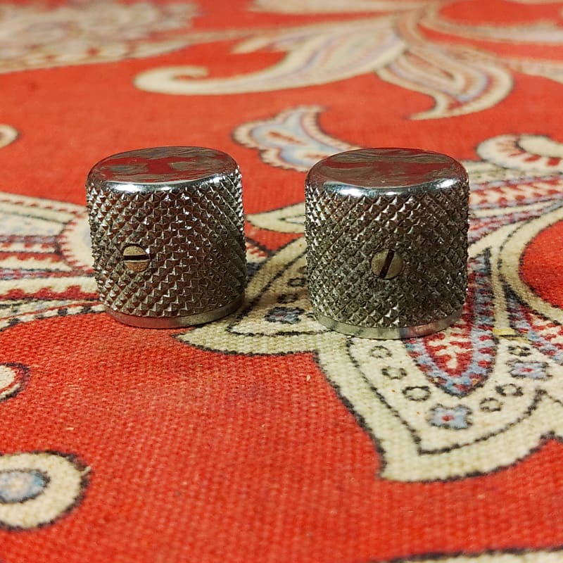 (2) VINTAGE 1968 FENDER KNURLED CHROME KNOBS TELECASTER, Reverb