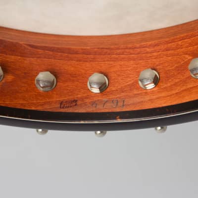 Ome Jubilee Minstrel 5 String Fretless Banjo (2010s), ser. #4791, black gig bag case. image 10