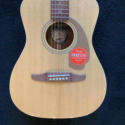 Fender Malibu Player Acoustic-Electric Guitar Natural 4lbs image 2