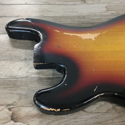 FRANCHIN Jupiter bass guitar body Relic Aged 3-Color Sunburst 100% Nitro Lacquer Alder P-Bass type Made in Italy - Stock piece #20790525 image 14
