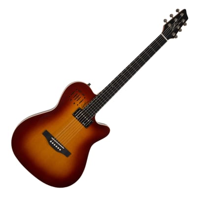 Godin A6 Ultra Semi-Acoustic/Electric Guitar Cognac Burst | Reverb