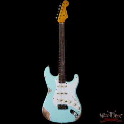 Fender Custom Shop 1959 Stratocaster AAA Rosewood Board Hand-Wound Pickups Heavy Relic Faded Aged Surf Green image 3