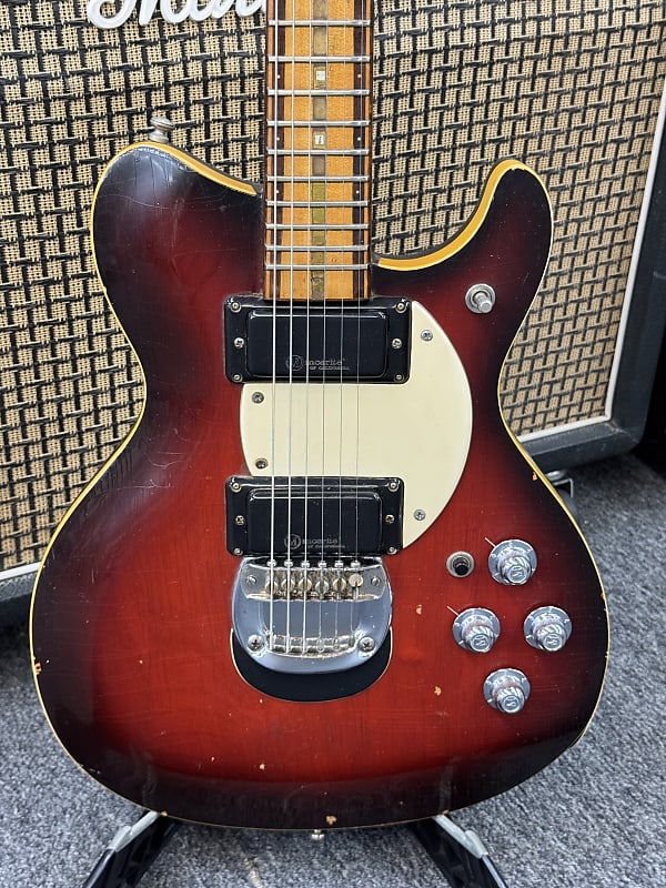 Mosrite Brass Rail 70s Red Burst image 1