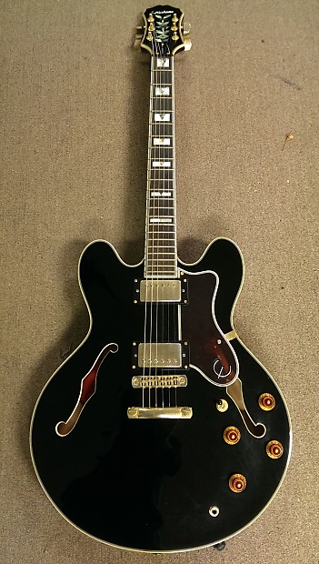 Epiphone　Sheraton　93年製　ハードケース付 韓国製 1993 Epiphone Sheraton Semi Hollow, 335, Korea Made, Black
