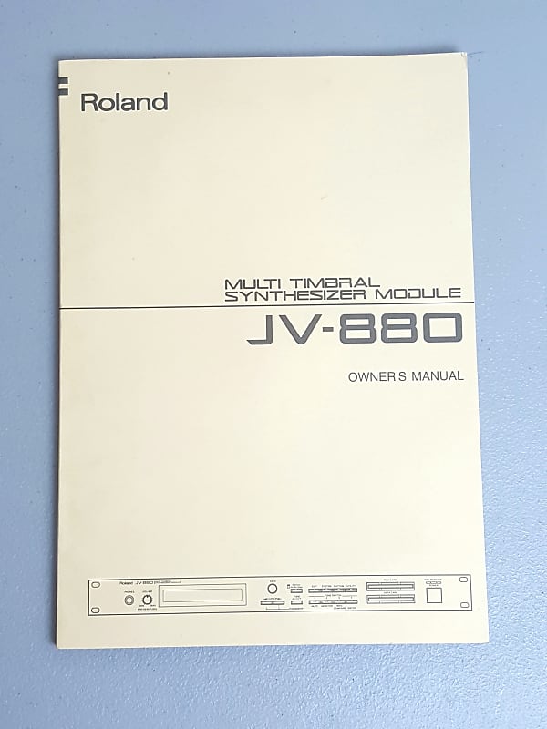 Roland JV-880 Synth Module - Original Owner's Manual image 1