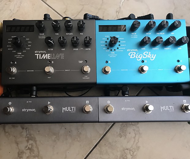 Strymon Big Sky Reverb and Timeline Delay w/ Multiswitch