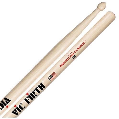Vic Firth American Classic Hickory Drumsticks - Wood / 2B image 1