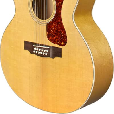 Guild F-2512E Maple 12-String Jumbo Acoustic-Electric Guitar, Natural image 2