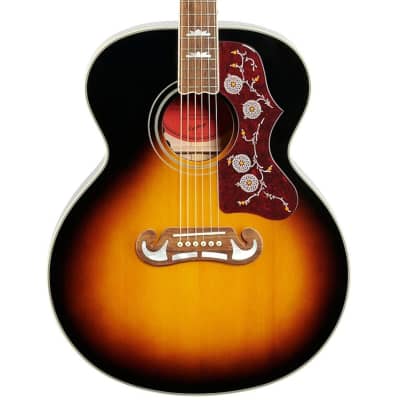 Epiphone Inspired by Gibson J-200 Jumbo Acoustic-Electric Guitar in Aged Vintage Sunburst Gloss image 1