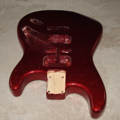 Mighty Mite MM2700AF-RSPRKL Strat Swamp Ash Body Red Sparkle Poly Finish The Last One! NOS #3 image 5