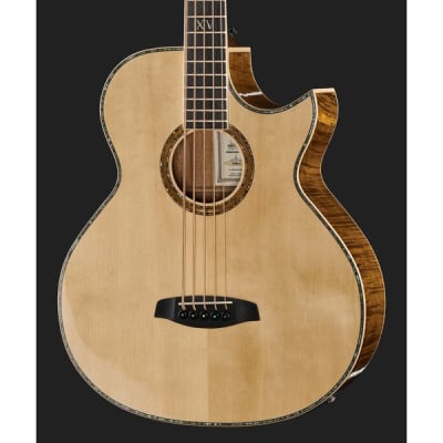 Ortega Acoustic Bass Signature Series 5-String Long Scale Bass Solid Spruce/ Flamed Mahogany Natural - KTSM-5 for sale
