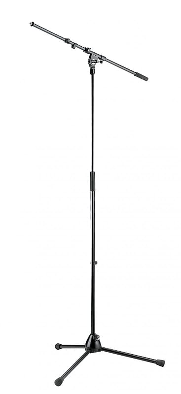 K&M 210/9 Mic Stand with Telescoping Boom Arm - Black image 1